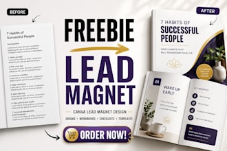 create canva ebook workbook lead magnet freebie PDF design editable template
