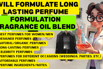 professional formulate long lasting perfume formulation, fragrance oil blend