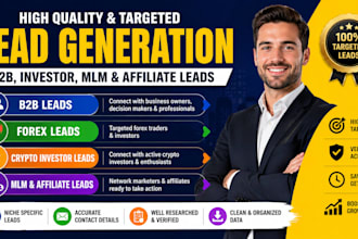 generate b2b leads, forex and crypto investor leads, MLM and affiliate marketing