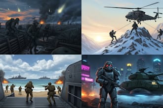 draw army soldier military themed illustration