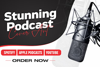 design stunning podcast cover art, podcast artwork, spotify podcast cover
