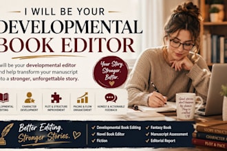 be your developmental book editor