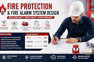 design fire protection, fire sprinkler, and fire alarm systems