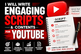 write engaging video scripts and contents for youtube