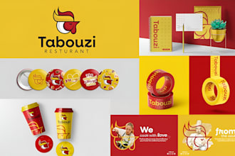 do complete restaurant branding, menu design, food logo and restaurant packaging