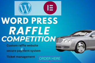 design raffle website, competition website