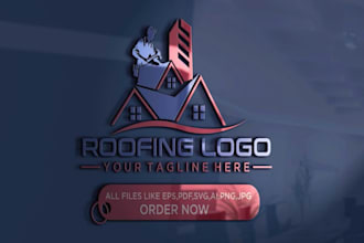 create real estate, roofing, construction logo