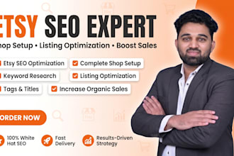 do etsy SEO, etsy shop setup, and etsy listing optimization to boost sales