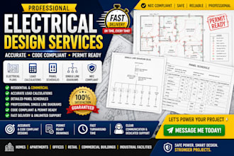 design electrical plans load calculations panel schedules and slds