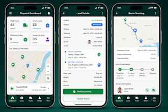 develop truck dispatch, transportation and fleet management web app