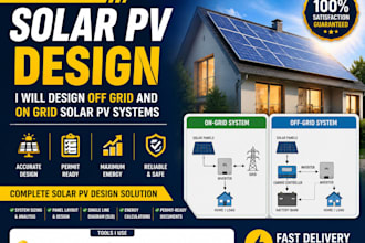 design off grid and on grid solar pv systems for homes and businesses