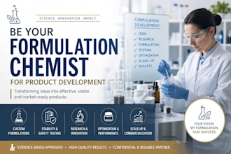 be your formulation chemist for product development