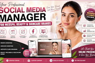 be your social media manager for medspa beauty skincare instagram website