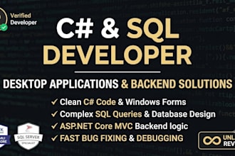 be your csharp developer and write sql database queries