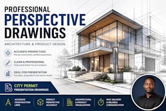 create professional perspective drawings for architecture and product design
