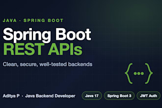 build a spring boot rest API backend in java