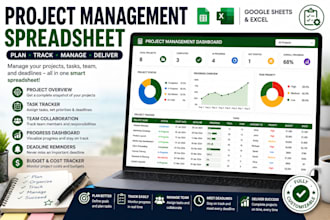 create project management spreadsheet task tracking project planner excel sheet