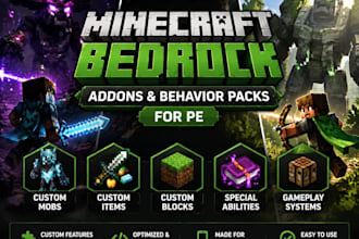 create minecraft bedrock addons and behaviors for pe