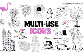 illustrate icons for multi purpose