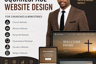 build and redesign squarespace church ministry website