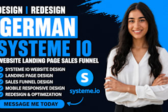 design and redesign german systeme io website landing page