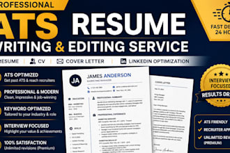 write, edit, rewrite and optimize ats resume and CV