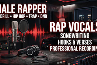 be your male rapper, drill rapper dnb, hiphop singer, songwriter, rap feature