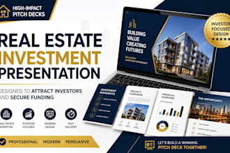 real estate investment presentation, property development pitch deck expert pro