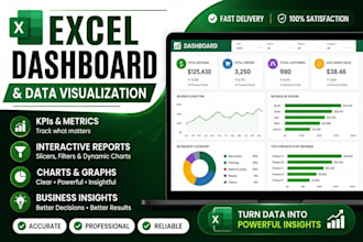 create a professional excel dashboard and data visualization