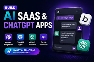build ai saas, chatgpt app, openai integration, bubble developer