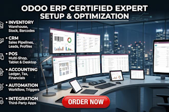 setup odoo erp inventory, CRM, pos and accounting