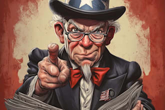 do digital political cartoon for political cartoon
