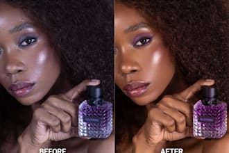 do high end beauty retouching