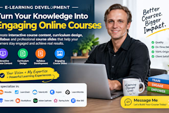create interactive course content, curriculum design, syllabus, course slides