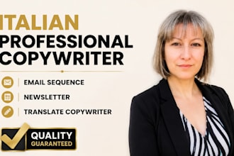 be your italian copywriter, sales and translater copywriter