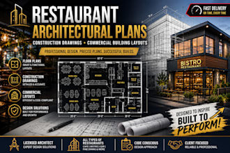 design restaurant architectural plans construction drawings building layouts