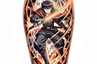 do manga anime tattoo design for you