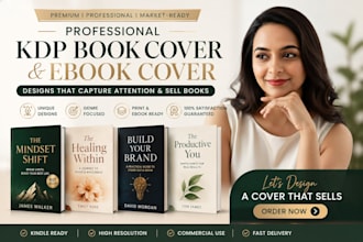 design professional kdp book cover or ebook cover