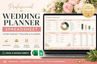 build a wedding budget tracker planner workbook and google sheets template
