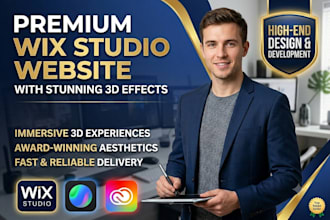 build a professional wix studio website with stunning 3d effects