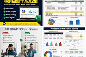 prepare product costing, cost sheet and profitability analysis