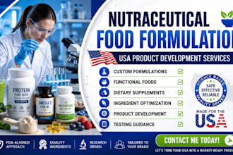 provide nutraceutical food formulation and product development services for USA