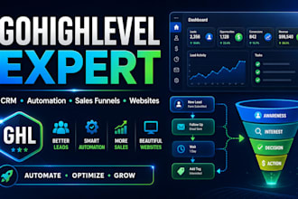 be your gohighlevel expert for CRM, automation, sales funnel, and ghl website