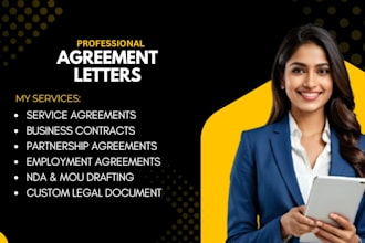 draft professional agreement letters and business contracts