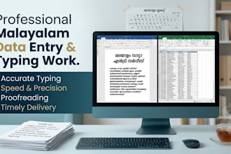 do professional malayalam data entry and typing work