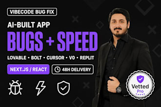fix vibe coding bugs and optimize your ai built app in next js and react