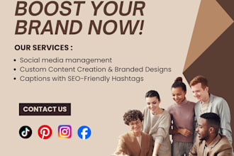 be your social media marketing manager and content creator