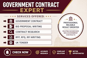 research, write, and manage your government contract bids and proposals