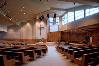 design church interior exterior and realistic 3d walkthrough animation