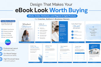 redesign canva ebook layout, editable canva template, canva workbook design